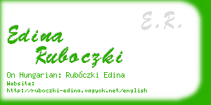 edina ruboczki business card