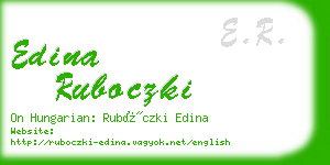 edina ruboczki business card